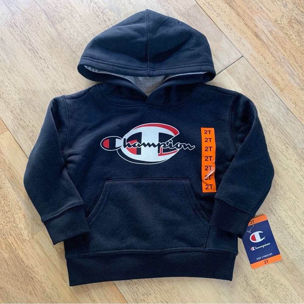 Champion Kids Navy Blue Logo Hoodie 2T